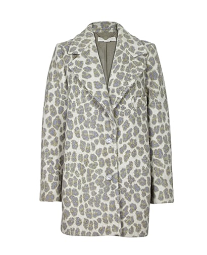 Stella McCartney Snow Leopard Print Coat, front view