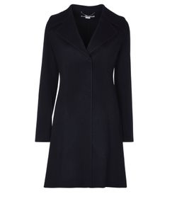 Stella McCartney Fitted Coat, Wool, Blue, UK6, 2*
