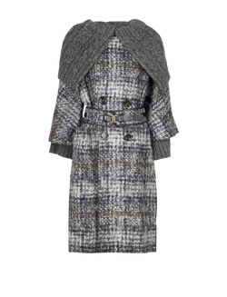 SportMax Belted Coat, Wool, Grey/Multi, UK14, 3*