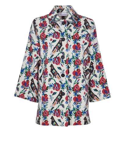 RED Valentino Birds Print Coat, front view