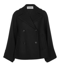 Valentino Pea Coat, Black, Wool, UK 12, 4*