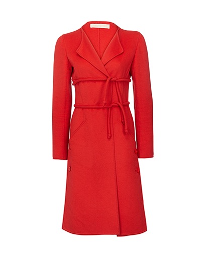 Valentino Button Up Tie Front Coat, front view