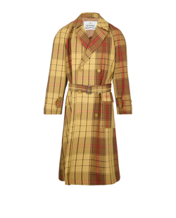 Vivienne Westwood Graziano Trench Coat, Poly, Beige/Brown/Red, Sz S, 3*