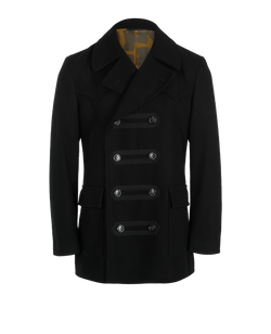 Vivienne Westwood Peacoat, Men, Wool, Black, Sz XL, 3*