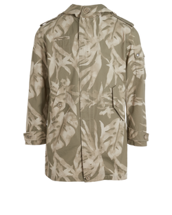 Saint Laurent Camo Parka, Mens, Cotton, Green/Beige, SZ M, 3*