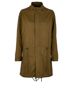Saint Laurent Hooded Parka, Cotton, Green, UK12, 2*