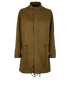 Saint Laurent Hooded Parka, £395, Clothing, Green, Cotton, Front view