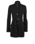 Saint Laurent Belted Coat, &pound;495, Clothing, Black, Wool, Front view
