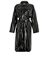 Yves Saint Laurent Black Belted Oversized Trench, front view