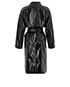 Yves Saint Laurent Black Belted Oversized Trench, back view