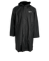 Off-White Quote Hooded Raincoat, &pound;320, Clothing, Black, Cotton/Polyester Mix, Front view
