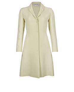 Valentino Single Breasted Coat, Wool, Green, UK8