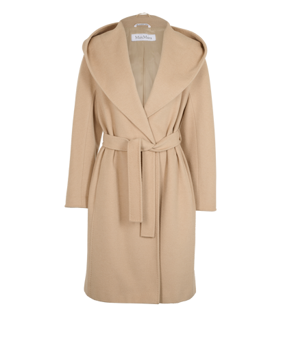 Max Mara Hooded Coat, &pound;895, Clothing, Beige, Camel Hair, Front view