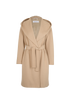 Max Mara Hooded Coat, &pound;895, Clothing, Beige, Camel Hair, Front view