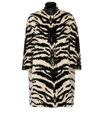 Alexander McQueen Tiger Print Jacquard Coat, front view