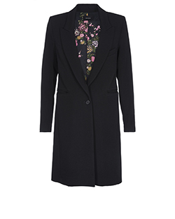 Isabel Marant Single Button Coat,  Wool, Black, 10