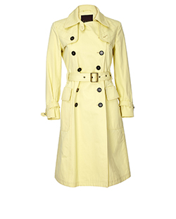 Mulberry Trench Coat, Cotton, Yellow, UK 10