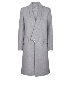 Sportmax Zipped Coat, Wool, Grey, UK 8, 3*q