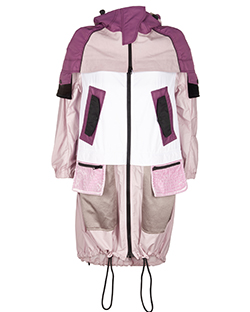 Valentino Oversized Cape Raincoat, Cotton Mix, Pink Multi, 8