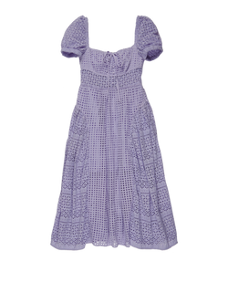 Self-Portrait Lace Long Dress, Polyester, Lilac, Uk12, 3*