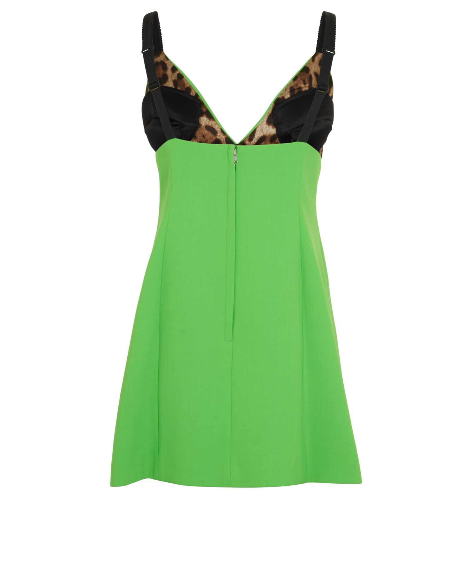 Dolce & Gabbana Mini Dress, &pound;210, Clothing, Green, Polyester (Polymer)/Wool, Back view