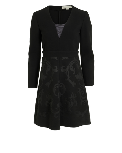 Stella McCartney Jacquard Dress, &pound;230, Clothing, Black, Viscose/Wool, Front view
