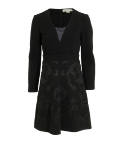 Stella McCartney Jacquard Dress, Wool/Viscose, Black, UK 6, 3*
