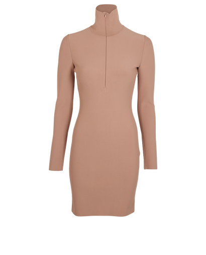 Alaia Angia Stretch Knit Dress, &pound;550, Clothing, Beige, Viscose, Front view