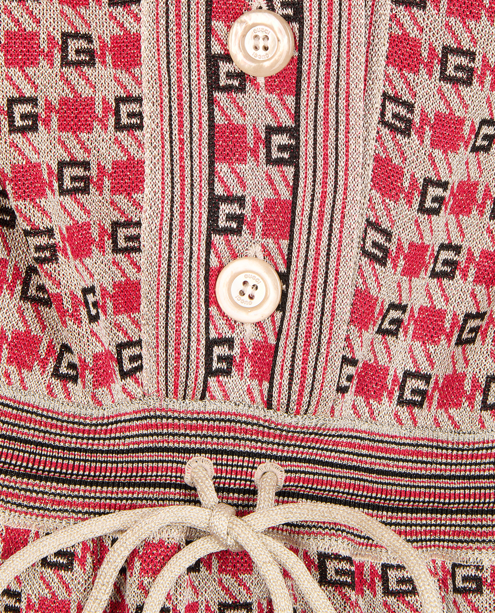 Gucci Maxi Pleated Dress, &pound;320, Clothing, Black/Gold/Red, Viscose, Other view