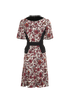 Louis Vuitton Floral Tie-Waist Dress, &pound;210, Clothing, Black/Red/White, Silk/Viscose, Back view