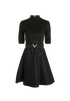 Louis Vuitton V Belt Dress, &pound;390, Clothing, Black, Viscose, Front view