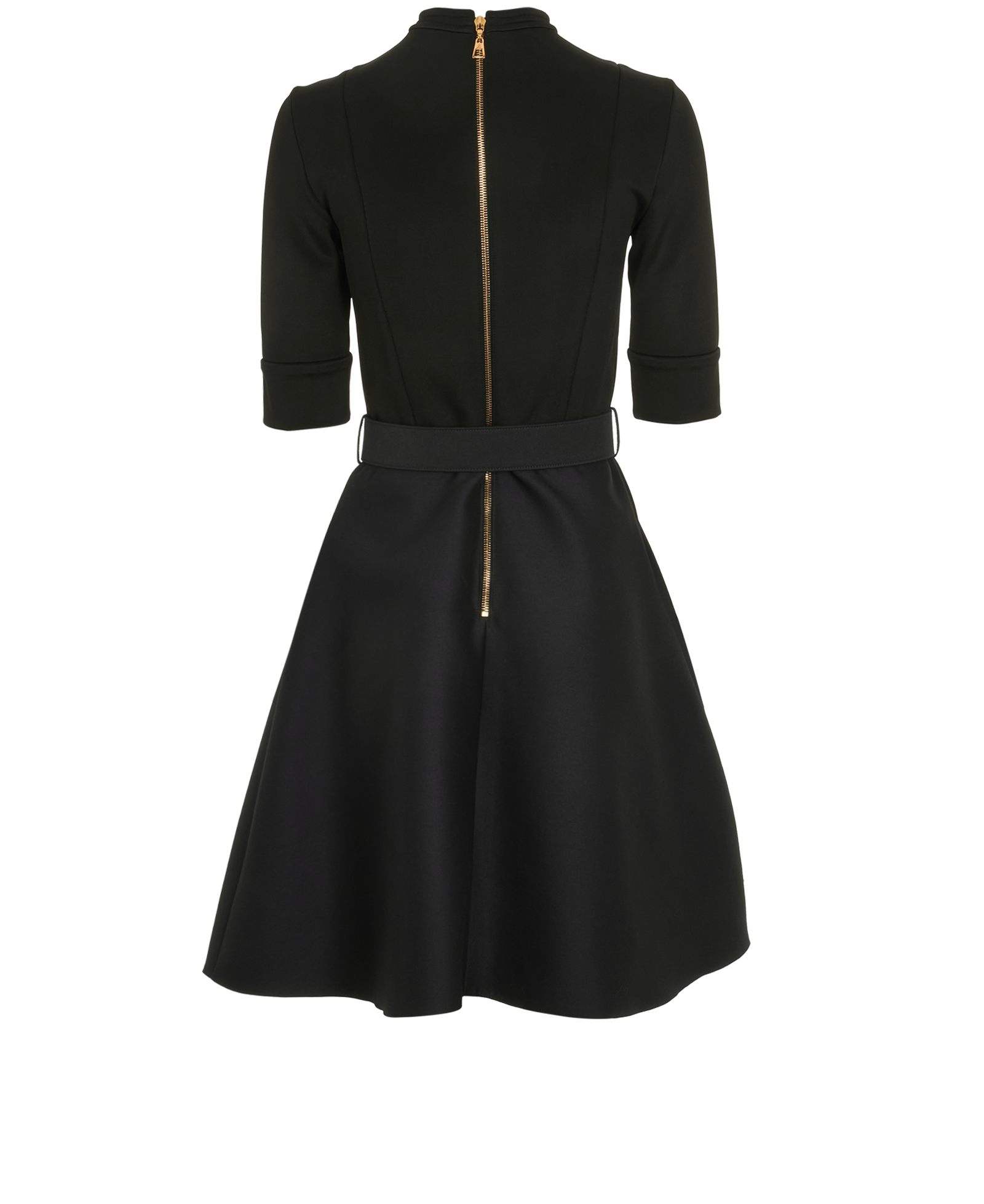 Louis Vuitton V Belt Dress, &pound;390, Clothing, Black, Viscose, Back view