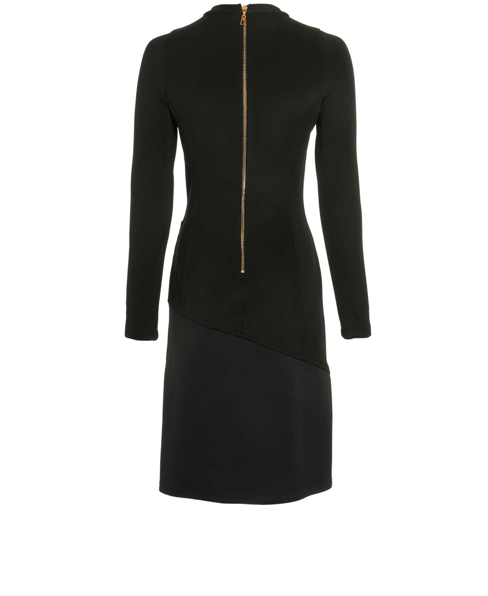 Louis Vuitton Zip-Detailed Long Sleeves Dress, &pound;230, Clothing, Black, Viscose, Back view