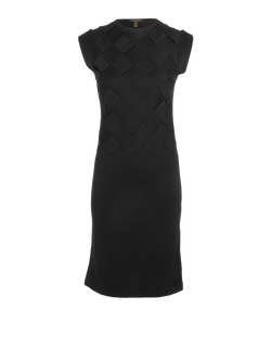 Louis Vuitton Woven Effect Sleeveless Dress, Silk/Viscose, Black, Sz XS,3*