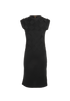 Louis Vuitton Woven Effect Sleeveless Dress, &pound;290, Clothing, Black, Silk/Viscose, Front view