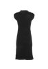 Louis Vuitton Woven Effect Sleeveless Dress, &pound;290, Clothing, Black, Silk/Viscose, Back view
