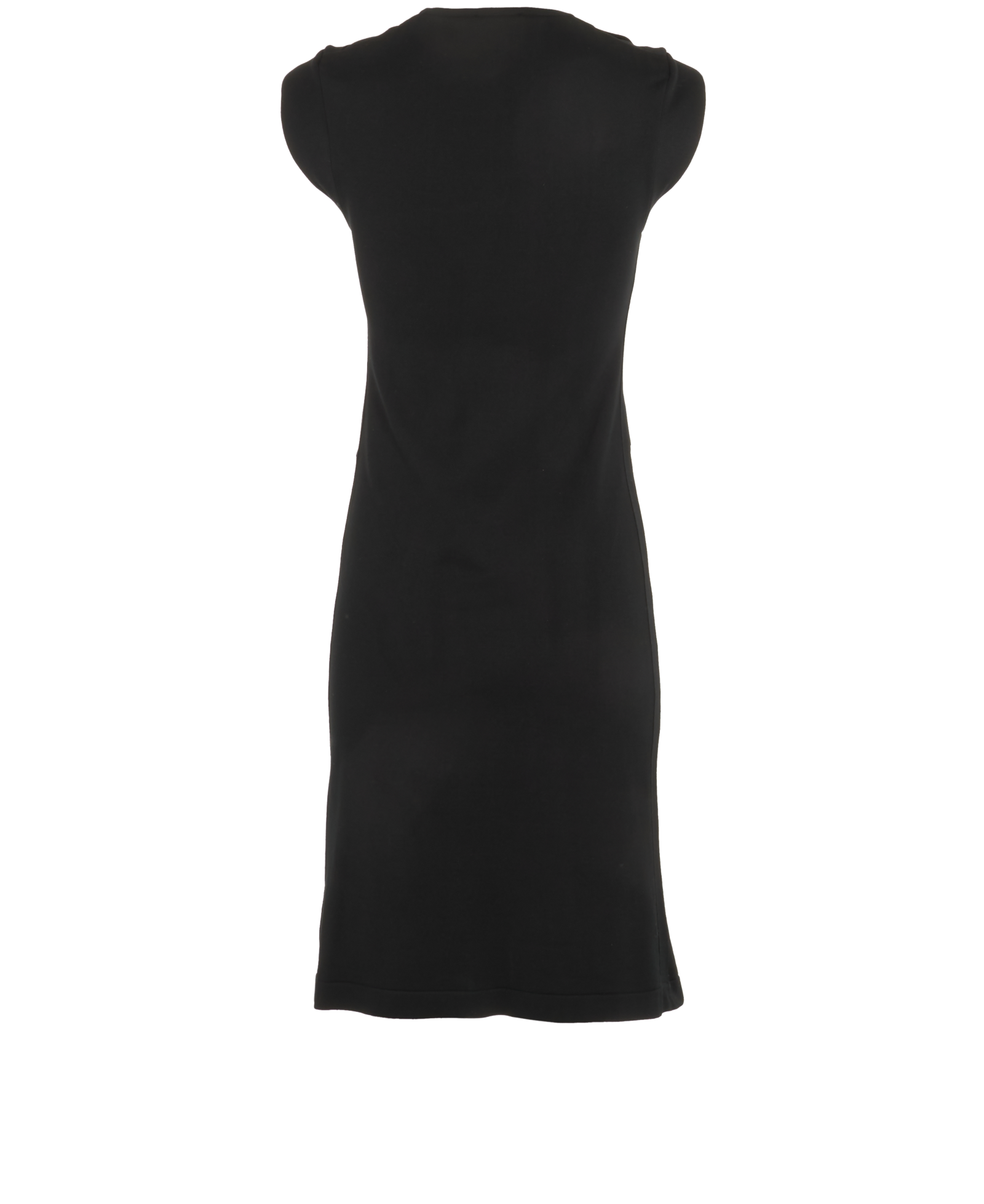 Louis Vuitton Woven Effect Sleeveless Dress, &pound;290, Clothing, Black, Silk/Viscose, Back view