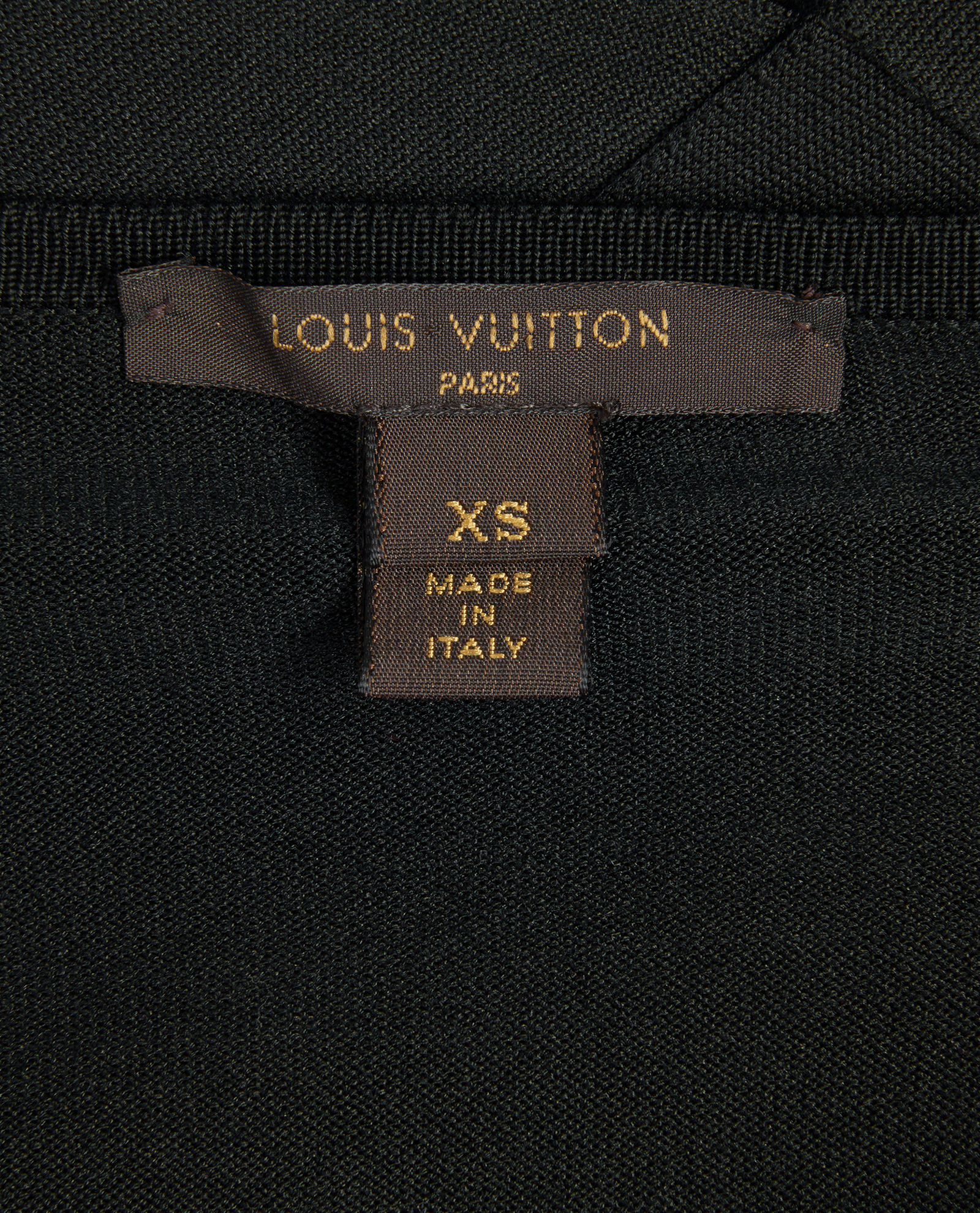 Louis Vuitton Woven Effect Sleeveless Dress, &pound;290, Clothing, Black, Silk/Viscose, Other view
