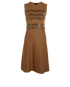 Louis Vuitton Animal Print Metallic Dress, &pound;230, Clothing, Beige/Gold, Polyester/Wool, Front view