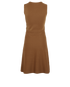 Louis Vuitton Animal Print Metallic Dress, &pound;230, Clothing, Beige/Gold, Polyester/Wool, Back view