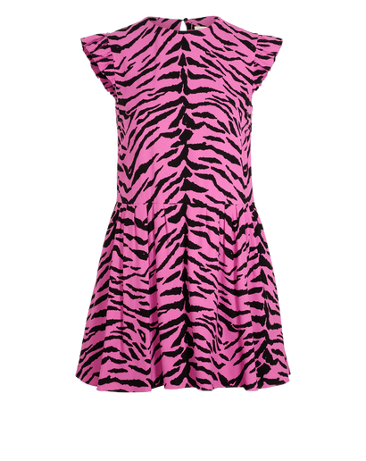 Saint Laurent Zebra Mini Dress, &pound;150, Clothing, Black/Pink, Viscose, Front view
