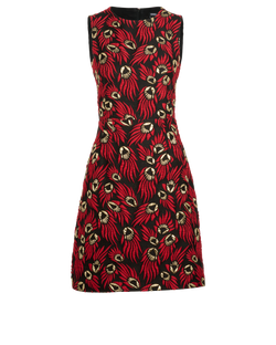 Dolce & Gabbana Mini Embellished Dress, Polyester, Black/Red, UK6, 2*
