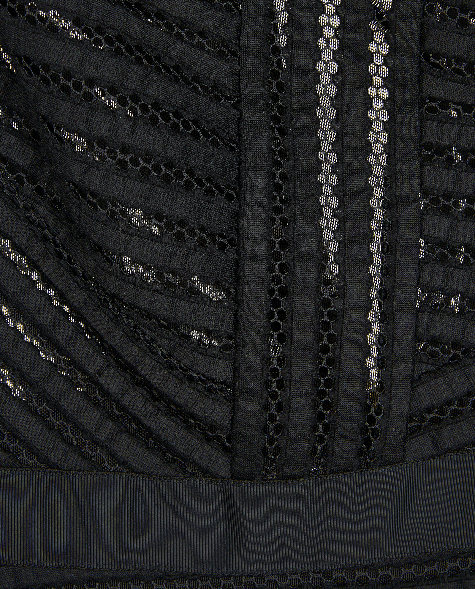 Self-Portrait Off-Shoulder Striped Dress, &pound;70, Clothing, Black, Polyester, Other view