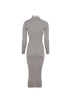 Balmain Stretchy Maxi Dress, &pound;220, Clothing, Grey, Wool, Back view