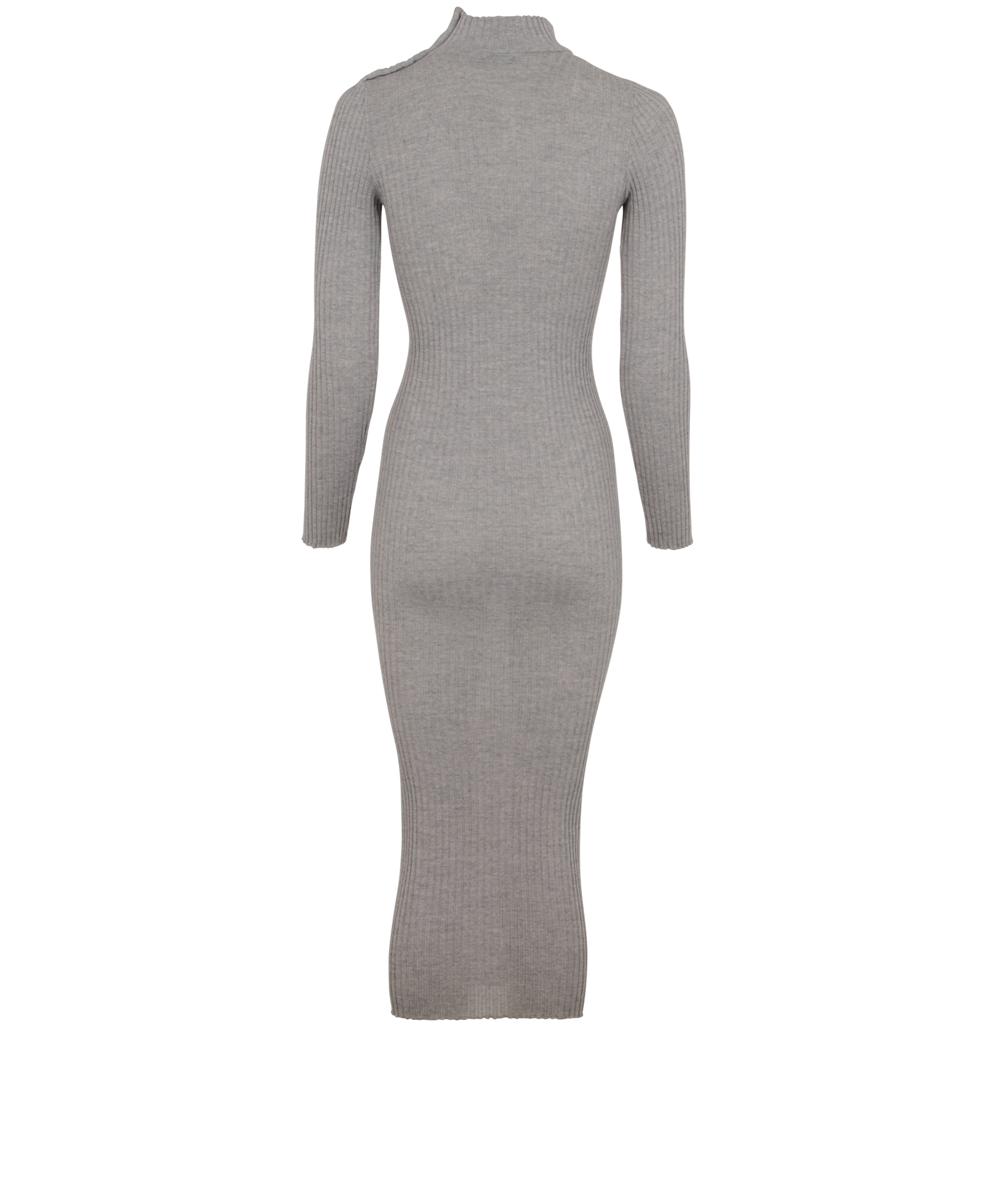 Balmain Stretchy Maxi Dress, &pound;220, Clothing, Grey, Wool, Back view