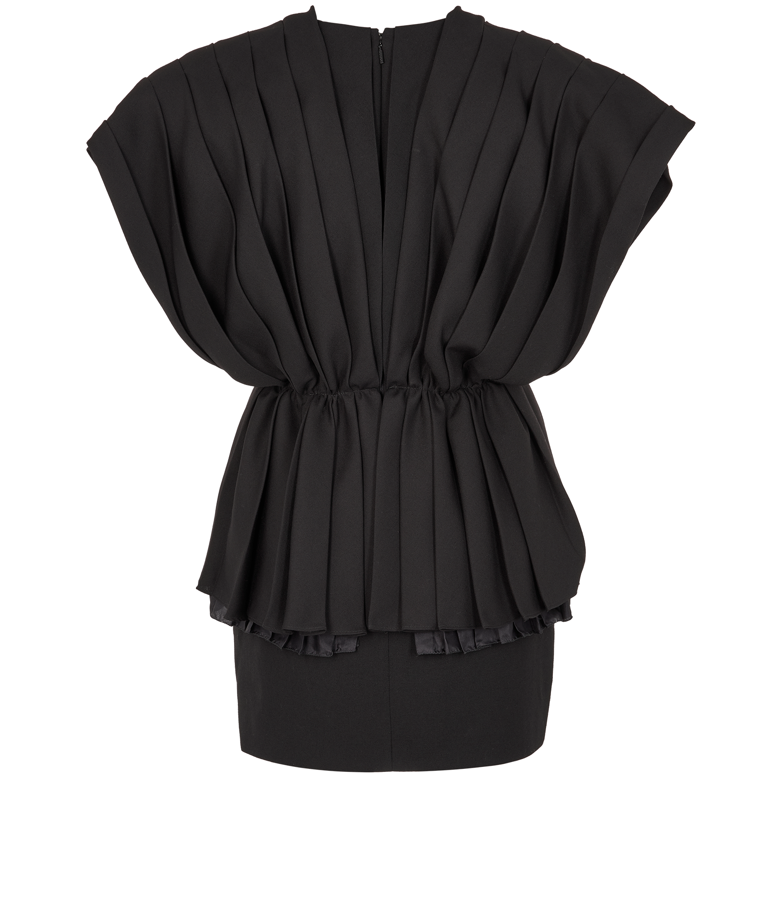 Gucci Pleated Mini Dress, &pound;275, Clothing, Black, Wool, Back view