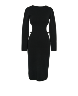 Gucci Cut-Out Dress, Cotton, Silk, Black, Sz XS, 3*