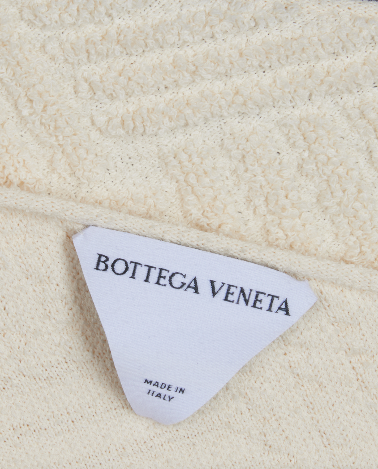 Bottega Veneta Towelling One-Shoulder Dress, &pound;180, Clothing, Cream, Cotton/Polyester (Polymer), Other view