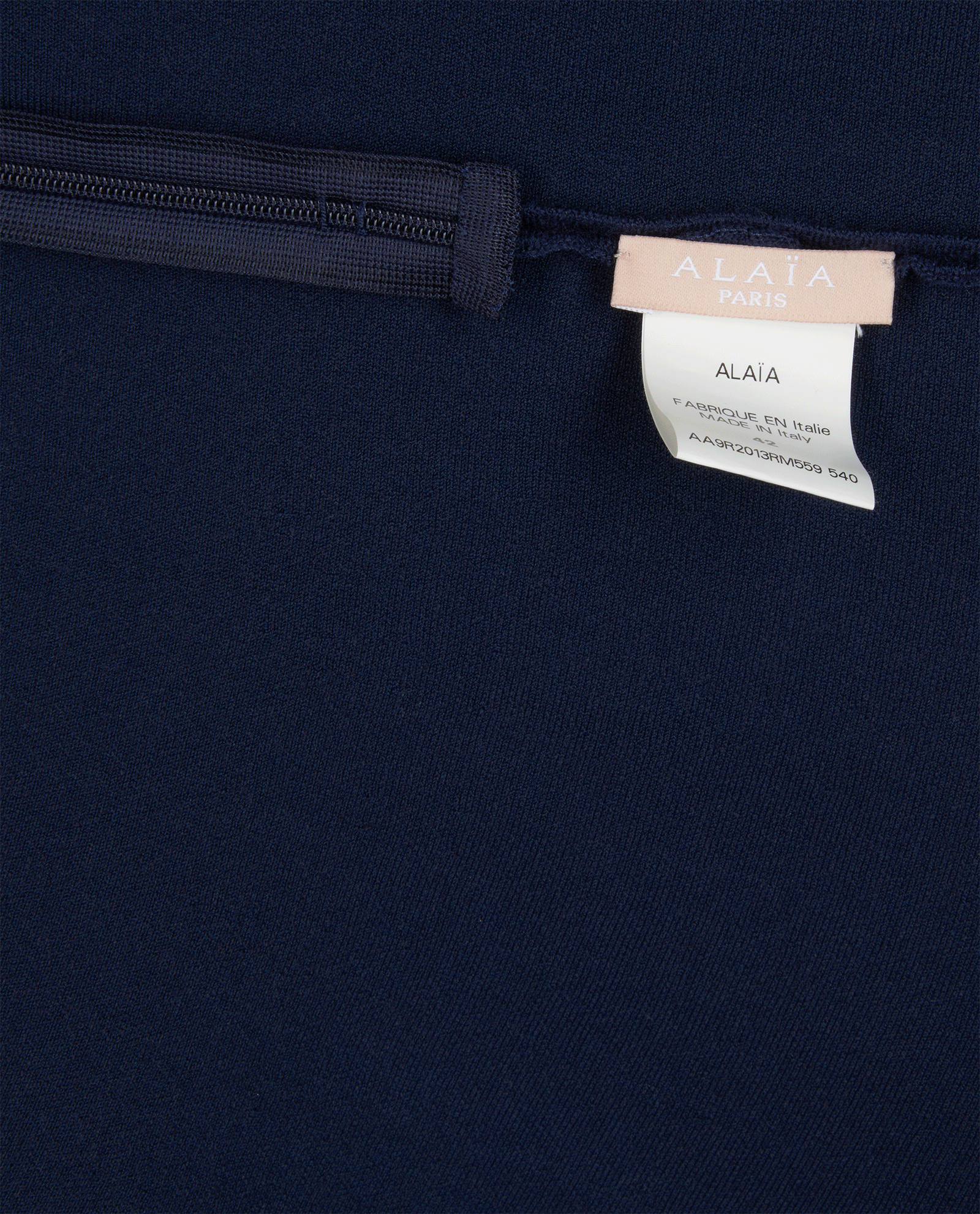Alaia Venus D'Hiver Dress, &pound;350, Clothing, Navy, Viscose/Wool, Other view