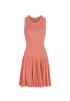 Alaia Ribbed-Knit Sleeveless Dress, &pound;295, Clothing, Pink, Silk/Viscose, Front view